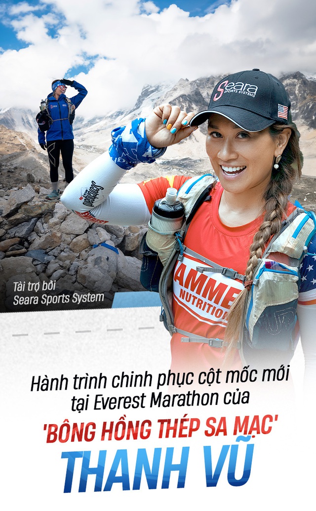 Hành trình chinh phục cột mốc mới tại Everest Marathon của 'Bông hồng thép sa mạc' Thanh Vũ