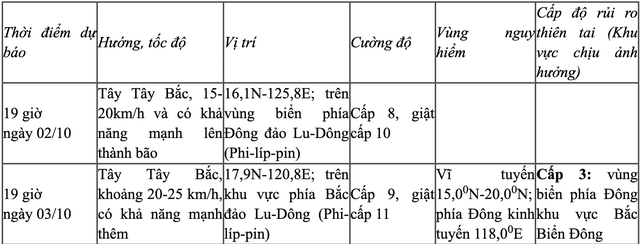 Ngày mai 2-10, áp thấp nhiệt đới có thể mạnh lên thành bão  - Ảnh 2.