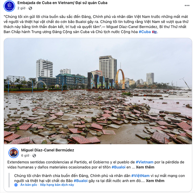 Foreign missions extend condolences to Vietnam after storm Bualoi - Ảnh 1.
