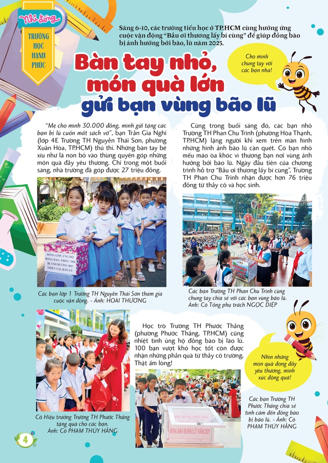 Mời bạn đón đọc Nhi Đồng TP.HCM 42, phát hành 17-10-2025: Bàn tay nhỏ, món quà lớn gửi bạn vùng bão lũ - Ảnh 2.