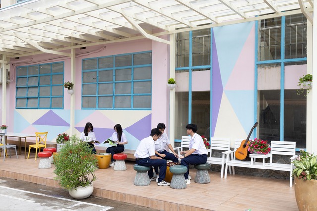 Không gian tự học 'chill' của teen Trường THPT Lương Thế Vinh- Ảnh 1.
