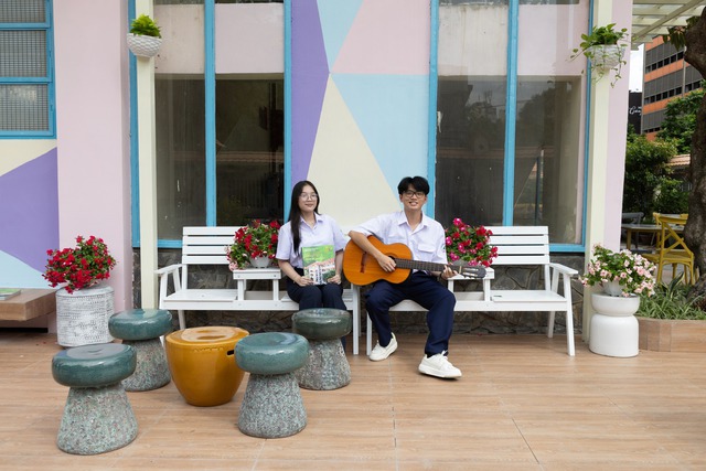 Không gian tự học 'chill' của teen Trường THPT Lương Thế Vinh- Ảnh 2.