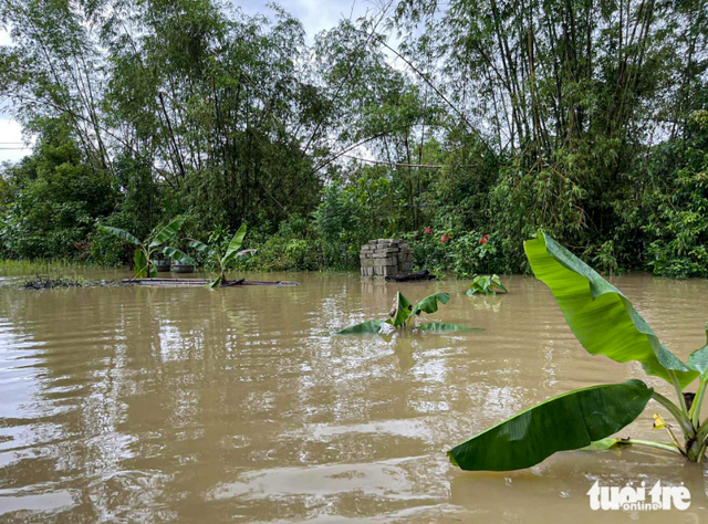 Rising river water floods dozens of homes after heavy rains in Vietnam’s Hue - Ảnh 5.