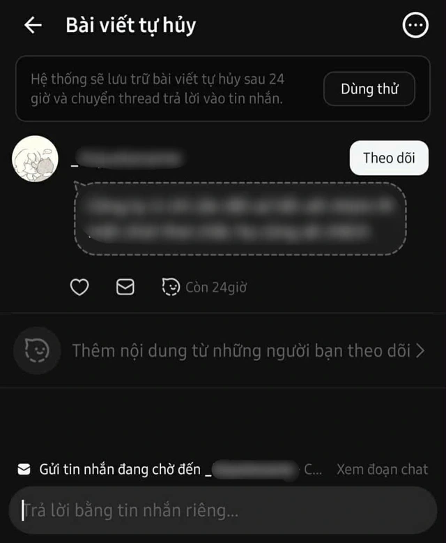 Threads ra mắt tính năng Ghost posts, người dùng nói không khác gì story- Ảnh 2. Threads ra mắt tính năng Ghost posts, người dùng nói không khác gì story- Ảnh 2.