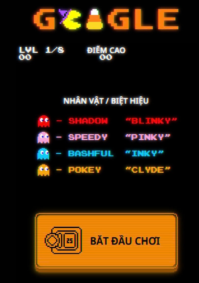 Cách chơi PAC-MAN phiên bản Haloween 2025 trên Google Doodles- Ảnh 2. Cách chơi PAC-MAN phiên bản Haloween 2025 trên Google Doodles- Ảnh 2.