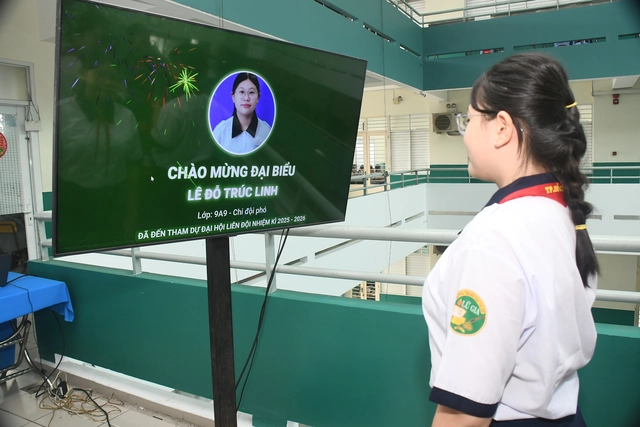 Trường THCS Lữ Gia chuyển đổi số trong Đại hội Liên đội- Ảnh 1.