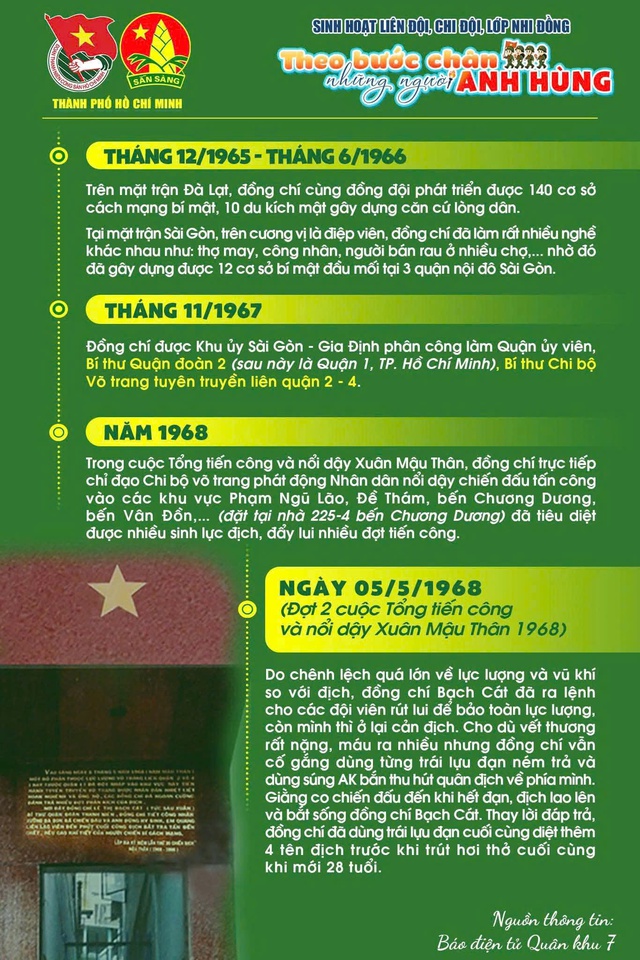 Nữ biệt động, nhà giáo kiên trung Lê Thị Bạch Cát - Ảnh 3.