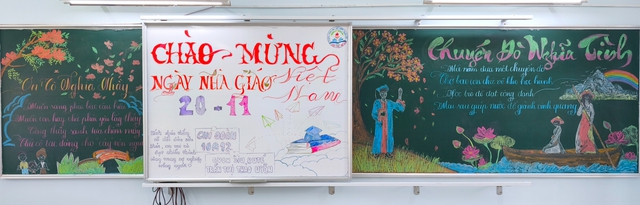 Teen THPT Thạnh Lộc “hô biến” bảng lớp thành tác phẩm nghệ thuật chào mừng Ngày Nhà giáo Việt Nam - Ảnh 6.