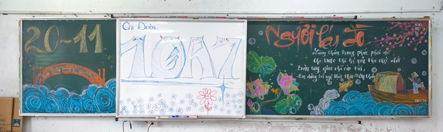 Teen THPT Thạnh Lộc “hô biến” bảng lớp thành tác phẩm nghệ thuật chào mừng Ngày Nhà giáo Việt Nam - Ảnh 7.