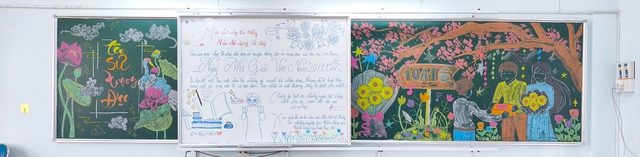 Teen THPT Thạnh Lộc “hô biến” bảng lớp thành tác phẩm nghệ thuật chào mừng Ngày Nhà giáo Việt Nam - Ảnh 13.