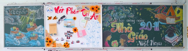 Teen THPT Thạnh Lộc “hô biến” bảng lớp thành tác phẩm nghệ thuật chào mừng Ngày Nhà giáo Việt Nam - Ảnh 14.