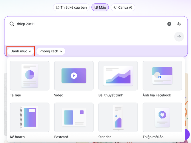 Gợi ý mẫu thiệp trực tuyến tuyệt đẹp bằng Canva mừng ngày 20-11- Ảnh 3.