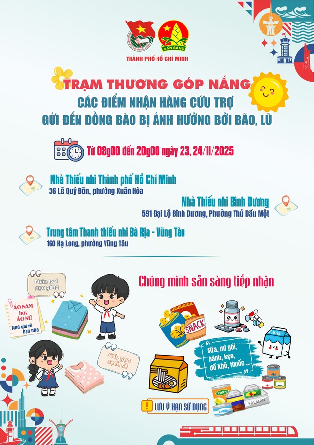 Đội viên, thiếu nhi TP.HCM góp nắng yêu thương hỗ trợ miền Trung- Ảnh 2. Đội viên, thiếu nhi TP.HCM góp nắng yêu thương hỗ trợ miền Trung- Ảnh 2.