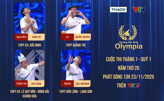 Vượt đối thủ mạnh, nam sinh Khánh Hòa giành vòng nguyệt quế Đường lên đỉnh Olympia- Ảnh 1.