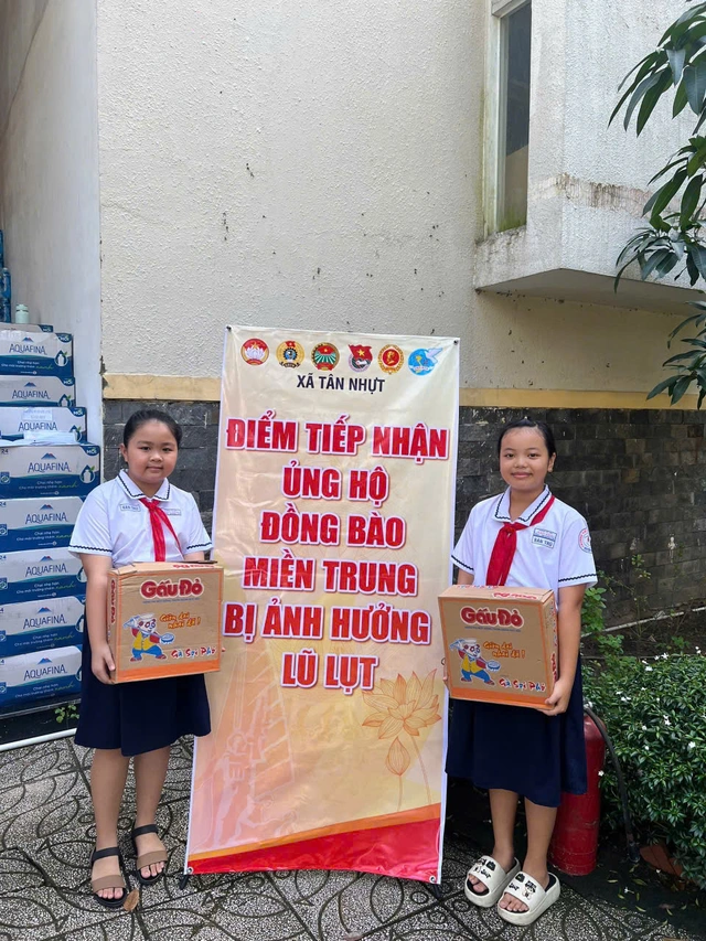 Thiếu nhi các xã, phường gửi yêu thương đến miền Trung - Ảnh 1.