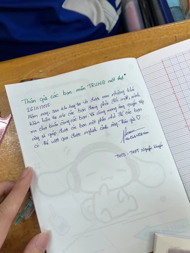 Teen Trường THCS – THPT Nguyễn Khuyến viết thư tay để động viên học sinh vùng lũ- Ảnh 4.