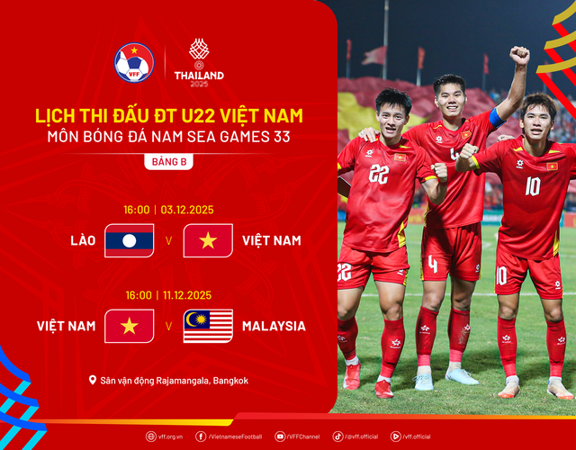 Lịch thi đấu của U22 Việt Nam tại SEA Games 33 có sự thay đổi- Ảnh 1.