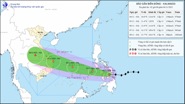 Storm Kalmaegi intensifies rapidly, heads toward central Vietnam- Ảnh 1. Storm Kalmaegi intensifies rapidly, heads toward central Vietnam- Ảnh 1.