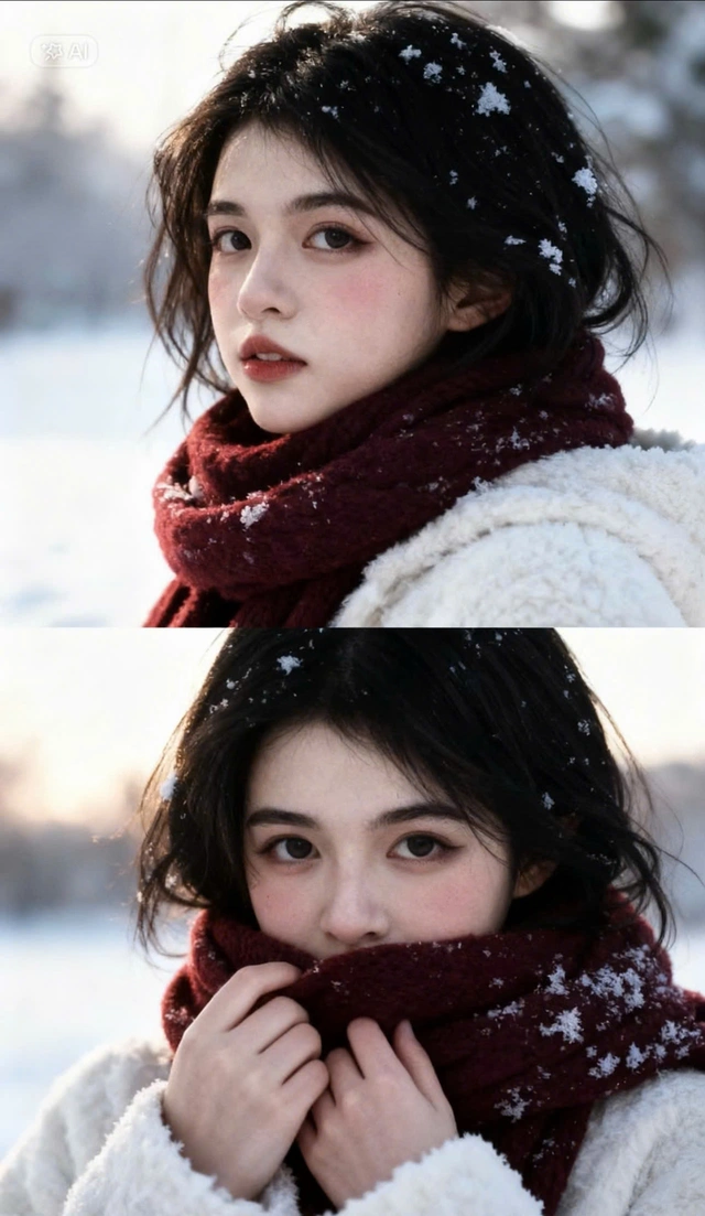 Hướng dẫn tạo ảnh đứng giữa trời tuyết bằng AI đang gây bão - Ảnh 7.