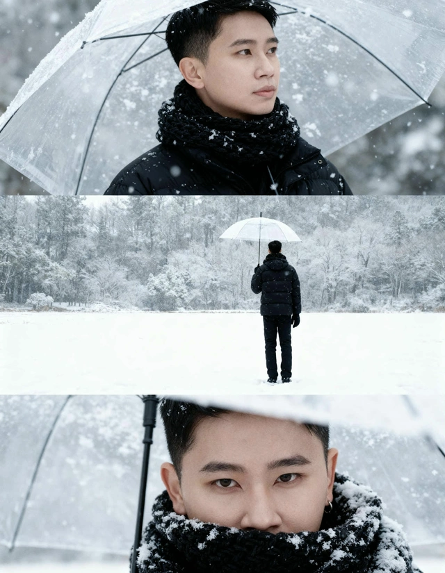 Hướng dẫn tạo ảnh đứng giữa trời tuyết bằng AI đang gây bão - Ảnh 1.