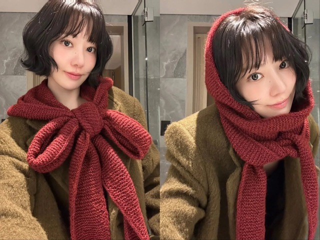 Sakura (LE SSERAFIM) khoe tài đan móc len, fan đổ xô học theo - Ảnh 1.