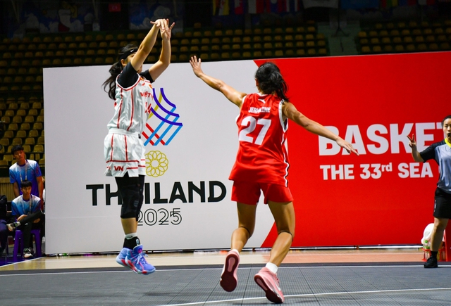Bóng rổ nữ 3x3 Việt Nam vào bán kết SEA Games 33 - Ảnh 1.