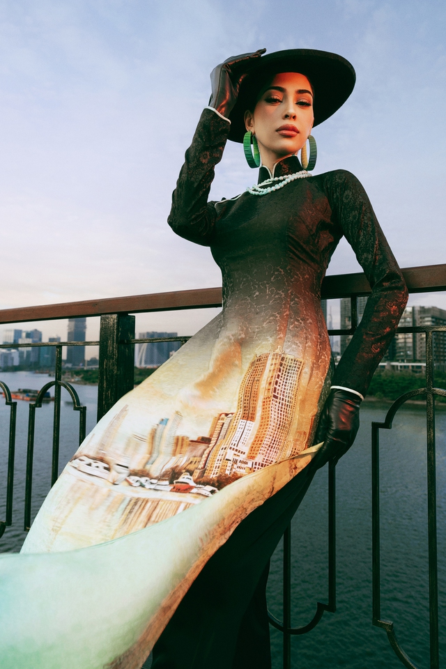 Thí sinh Miss Cosmo 2025 hào hứng khi diện áo dài Việt Nam - Ảnh 4.