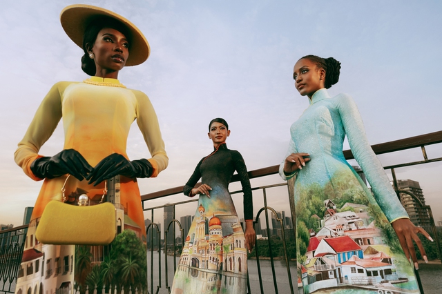 Thí sinh Miss Cosmo 2025 hào hứng khi diện áo dài Việt Nam - Ảnh 3.