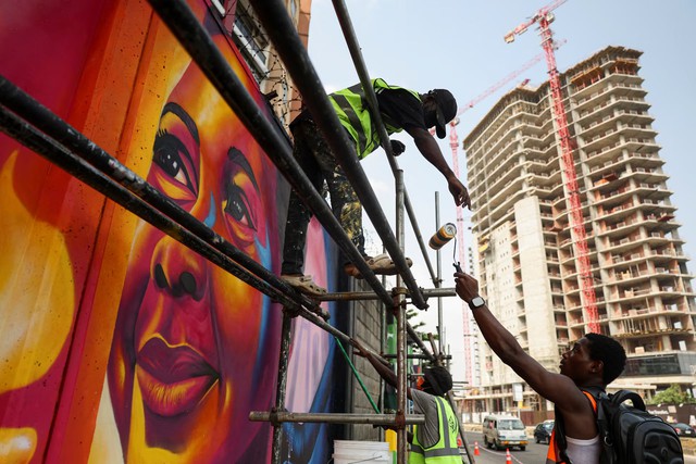 Lagos' first Street Art festival celebrates the city's vibrancy - Ảnh 2. Lagos' first Street Art festival celebrates the city's vibrancy - Ảnh 2.