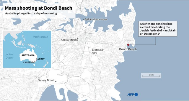 Witnesses tell of courage, panic in wake of Bondi Beach shootings- Ảnh 4. Witnesses tell of courage, panic in wake of Bondi Beach shootings- Ảnh 4.