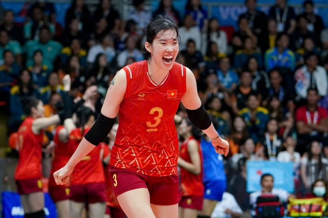 Vietnam women’s volleyball team falls short in SEA Games final, misses gold without Bich Tuyen- Ảnh 3.
