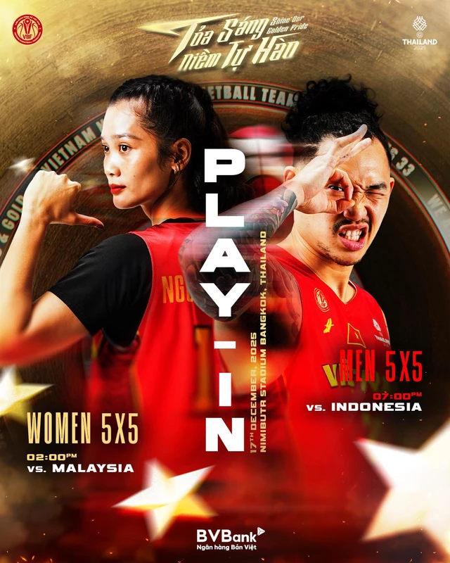 Lịch thi đấu play-in của các tuyển bóng rổ 5x5 Việt Nam tại SEA Games 33- Ảnh 1. Lịch thi đấu play-in của các tuyển bóng rổ 5x5 Việt Nam tại SEA Games 33- Ảnh 1.