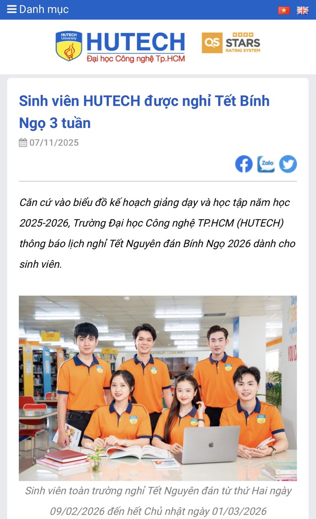 Nhiều trường đại học cho sinh viên nghỉ Tết Nguyên đán Bính Ngọ 2026 tới một tháng - Ảnh 5.