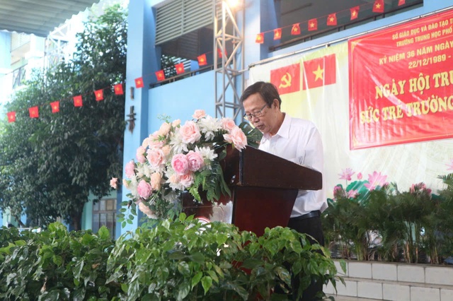 Học trò Quang Trung rộn ràng chào mừng 36 năm ngày thành lập trường- Ảnh 2.