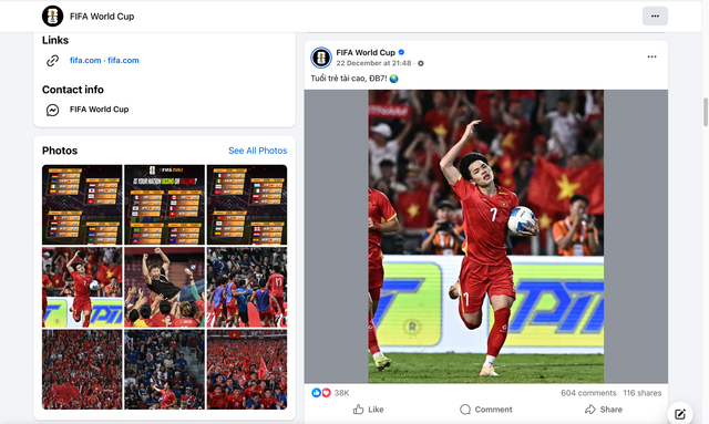 FIFA World Cup page spotlights Vietnam U22 players after SEA Games gold- Ảnh 1.