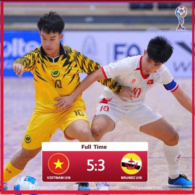 Thắng cách biệt Brunei, U16 Futsal Việt Nam vẫn lỡ hẹn trận chung kết- Ảnh 1.