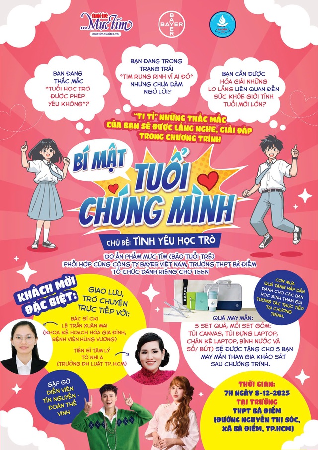 Sáng 8-12, 'Bí mật tuổi chúng mình' đến với teen Trường THPT Bà Điểm- Ảnh 1.