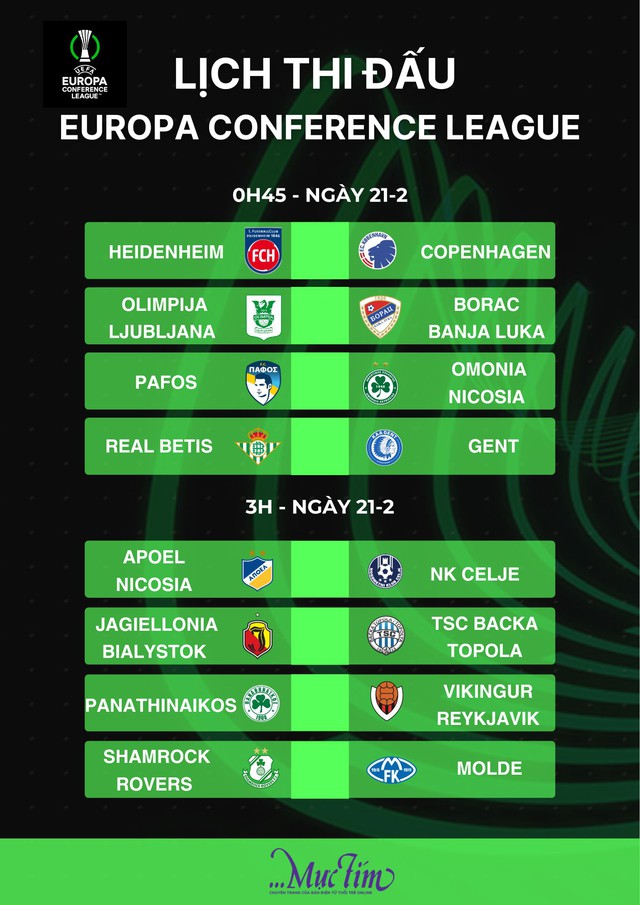 Lịch thi đấu Europa League và Europa Conference League- Ảnh 2.