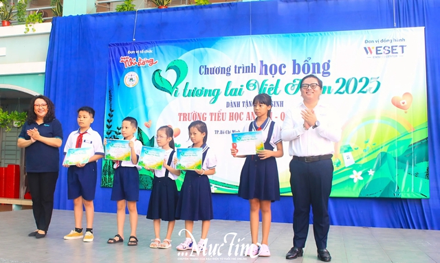 Học bổng Vì tương lai Việt Nam chắp cánh ước mơ cho học sinh Trường tiểu học An Hội- Ảnh 2.