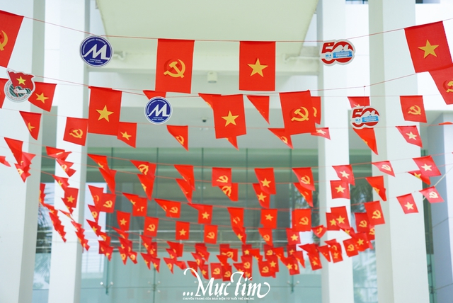 3 trường đại học tại TP.HCM trang trí cờ Tổ quốc rực rỡ cả giảng đường- Ảnh 8.