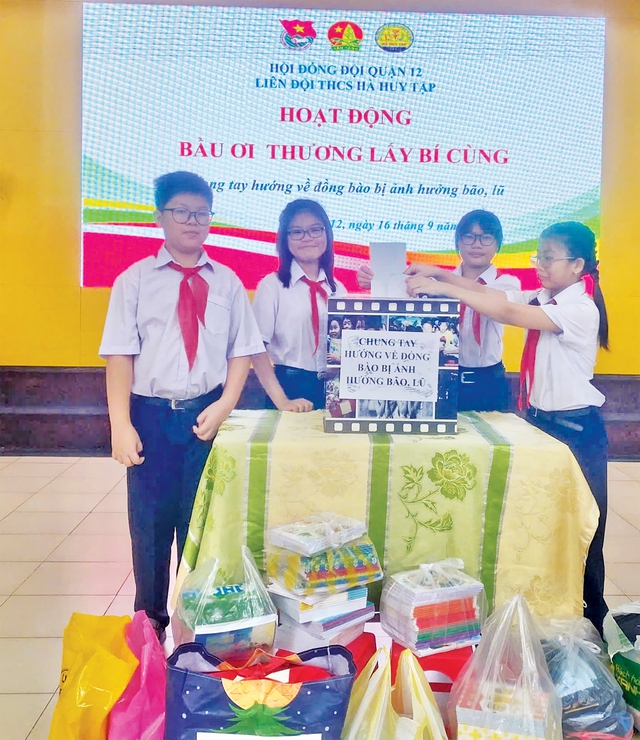Đội viên thành phố góp thương yêu đến bà con xã đảo Thạnh An- Ảnh 5.