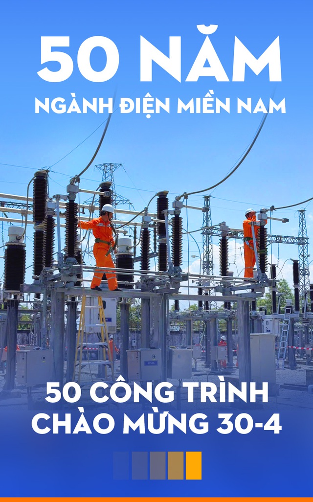 50 năm ngành Điện miền Nam: 50 công trình chào mừng 30-4