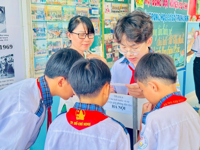 Trường THCS Trung An vượt trạm tại Hành trình theo chân Bác - Ảnh 4.