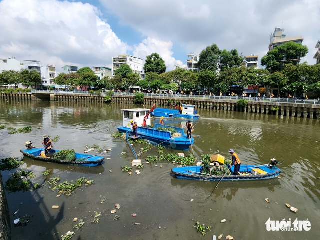Nearly 20 tonnes of dead fish, waste removed from Ho Chi Minh City canal after first rains - Ảnh 2.