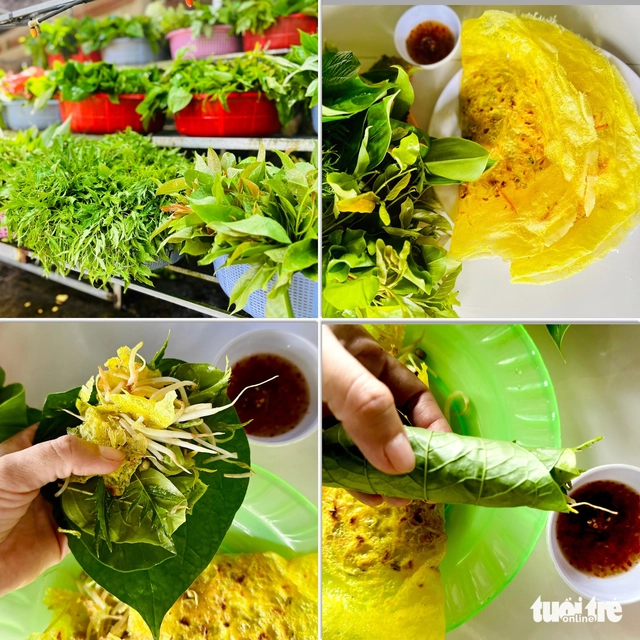 A tasty experience: ‘Banh xeo’ with wild greens at ‘Forbidden’ Mountain in southern Vietnam - Ảnh 3. A tasty experience: ‘Banh xeo’ with wild greens at ‘Forbidden’ Mountain in southern Vietnam - Ảnh 3.
