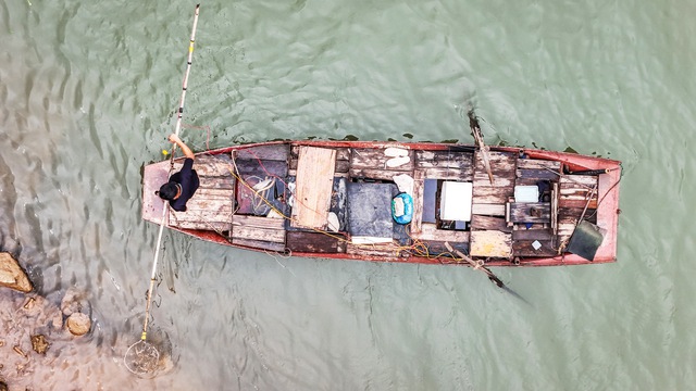 Hanoi fishers use illegal shock devices to catch fish under Long Bien Bridge - Ảnh 5. Hanoi fishers use illegal shock devices to catch fish under Long Bien Bridge - Ảnh 5.