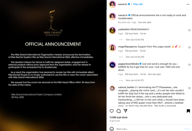 Vì sao Miss Grand International 2024 từ bỏ danh hiệu? - Ảnh 2.