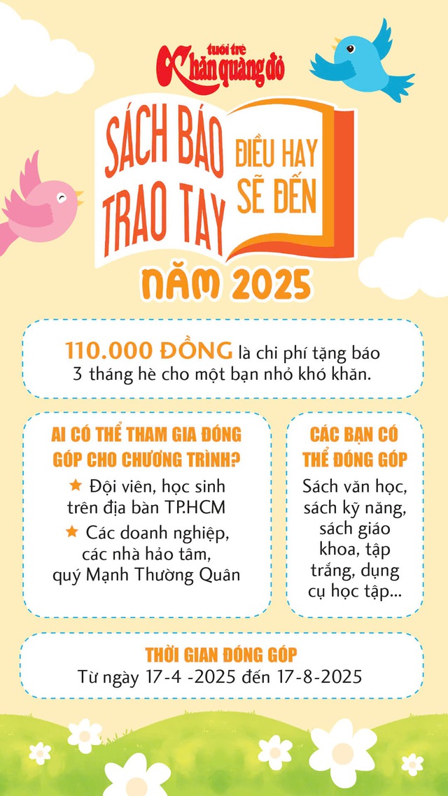 Mời bạn đóng góp cho chương trình ‘Sách báo trao tay - Điều hay sẽ đến’ năm 2025 - Ảnh 2.
