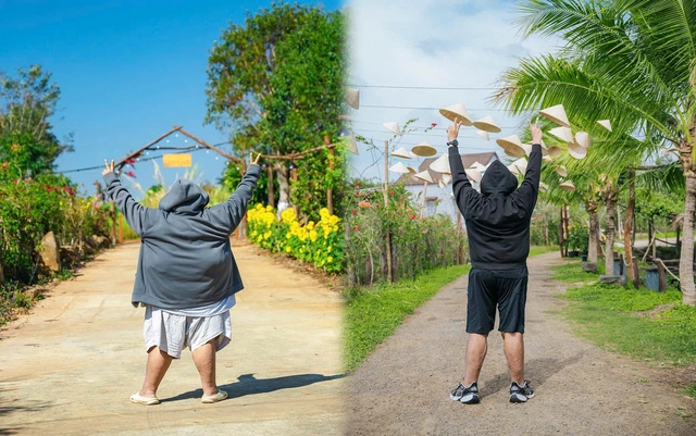 From 264kg to 98kg: Young Vietnamese man stuns with dramatic weight-loss journey- Ảnh 3. From 264kg to 98kg: Young Vietnamese man stuns with dramatic weight-loss journey- Ảnh 3.