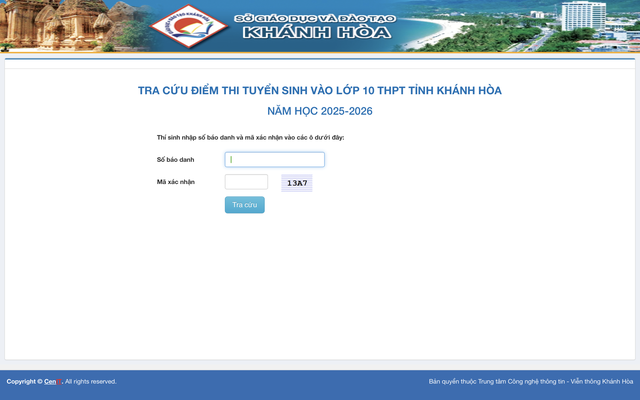 Hướng dẫn tra cứu điểm thi lớp 10 tại Khánh Hòa- Ảnh 1.